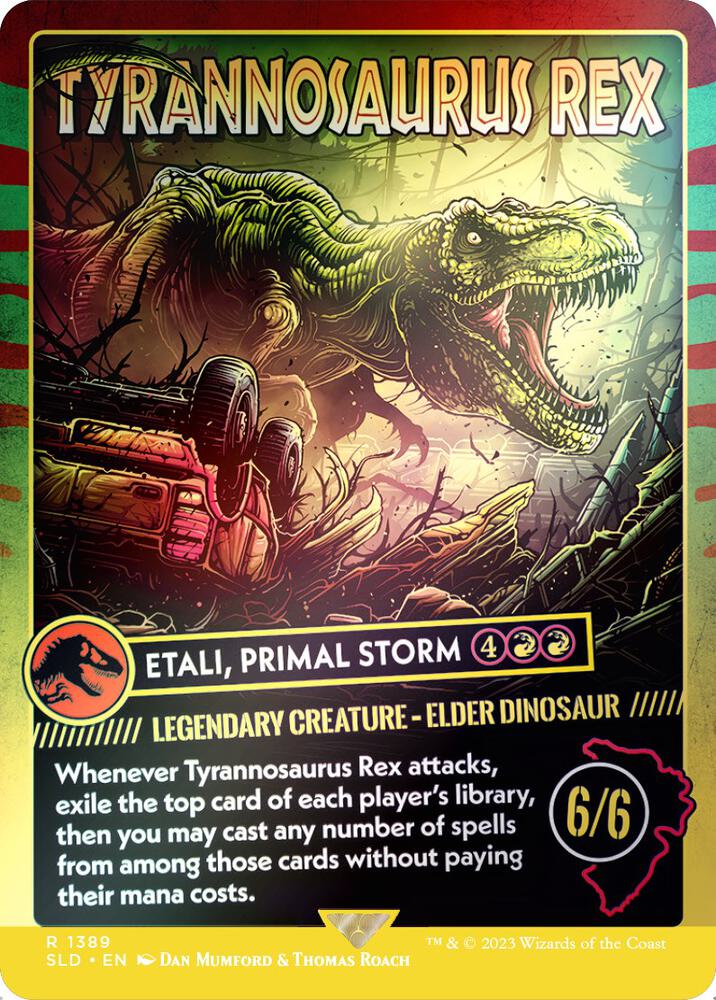 Tyrannosaurus Rex - Etali, Primal Storm (Rainbow Foil) (1389) [Secret Lair Drop] [Borderless]