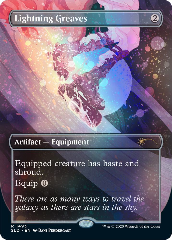 Lightning Greaves (1493) (Galaxy Foil) [Secret Lair Drop] [Borderless]