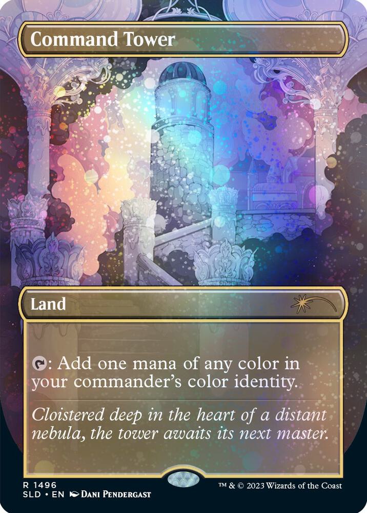 Command Tower (1496) (Galaxy Foil) [Secret Lair Drop] [Borderless]