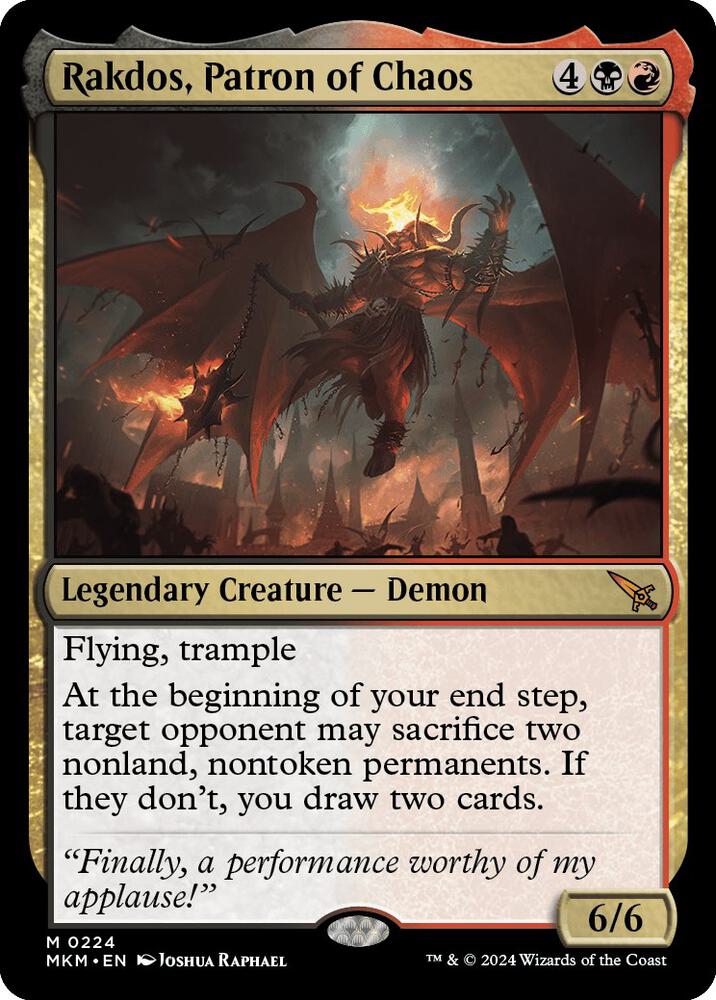 Rakdos, Patron of Chaos (224) [Murders at Karlov Manor]