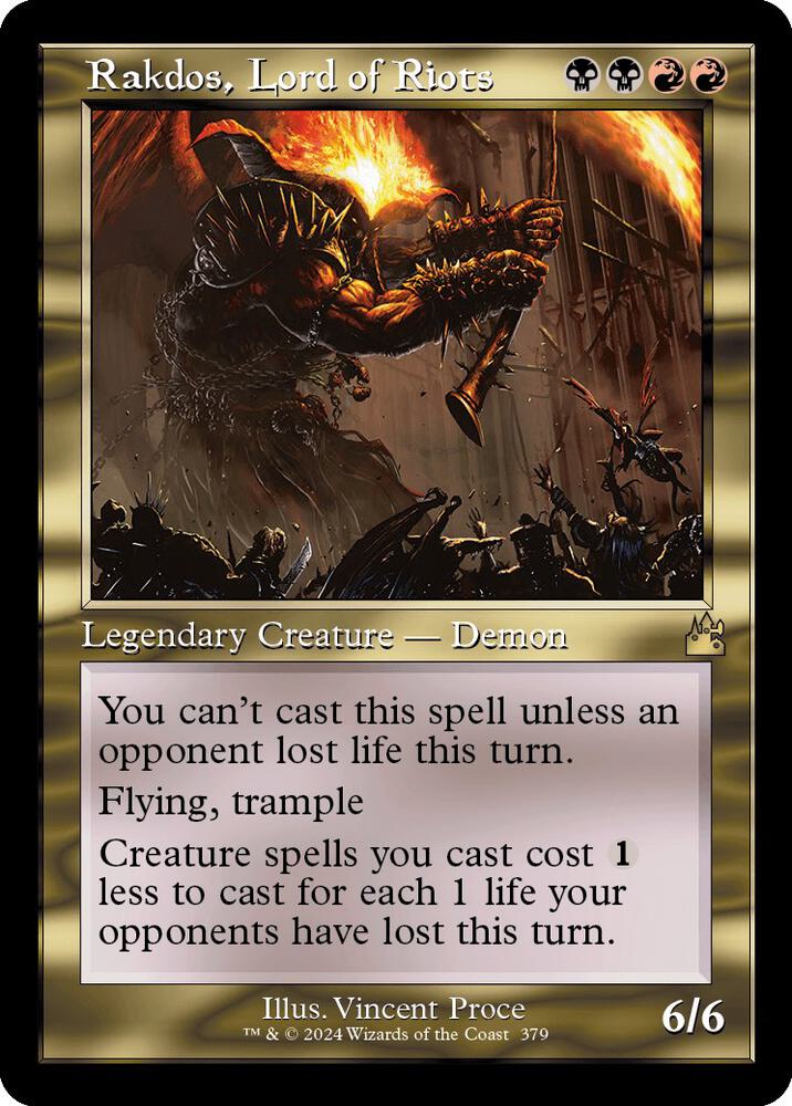 Rakdos, Lord of Riots (Retro Frame) (379) [Ravnica Remastered]