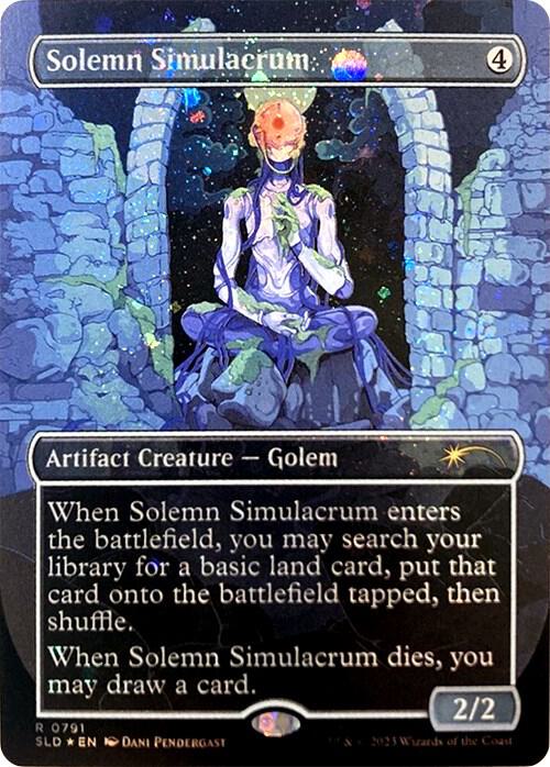 Solemn Simulacrum (0791) (Galaxy Foil) [Secret Lair Drop] [Borderless]