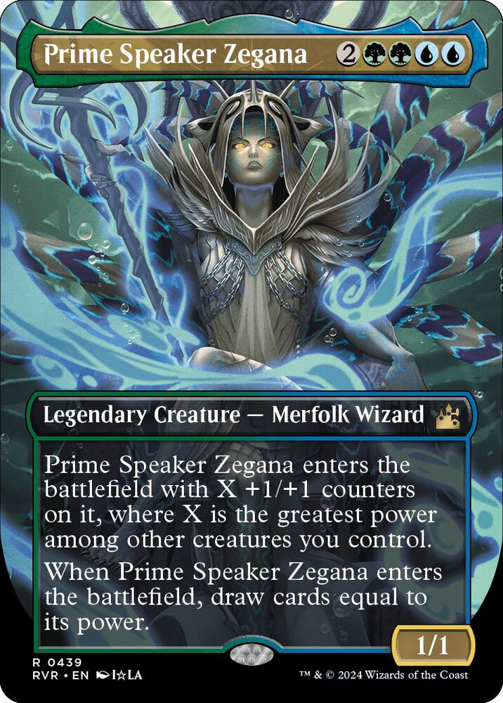 Prime Speaker Zegana (Anime Borderless) (439) [Ravnica Remastered] [Borderless]