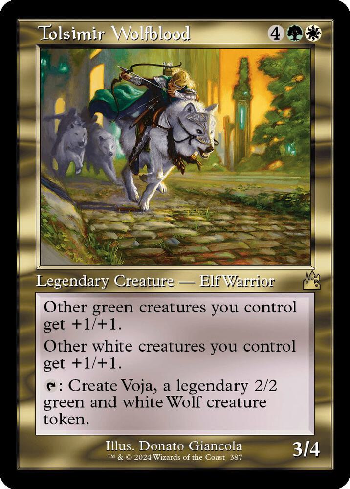 Tolsimir Wolfblood (Retro Frame) (387) [Ravnica Remastered]
