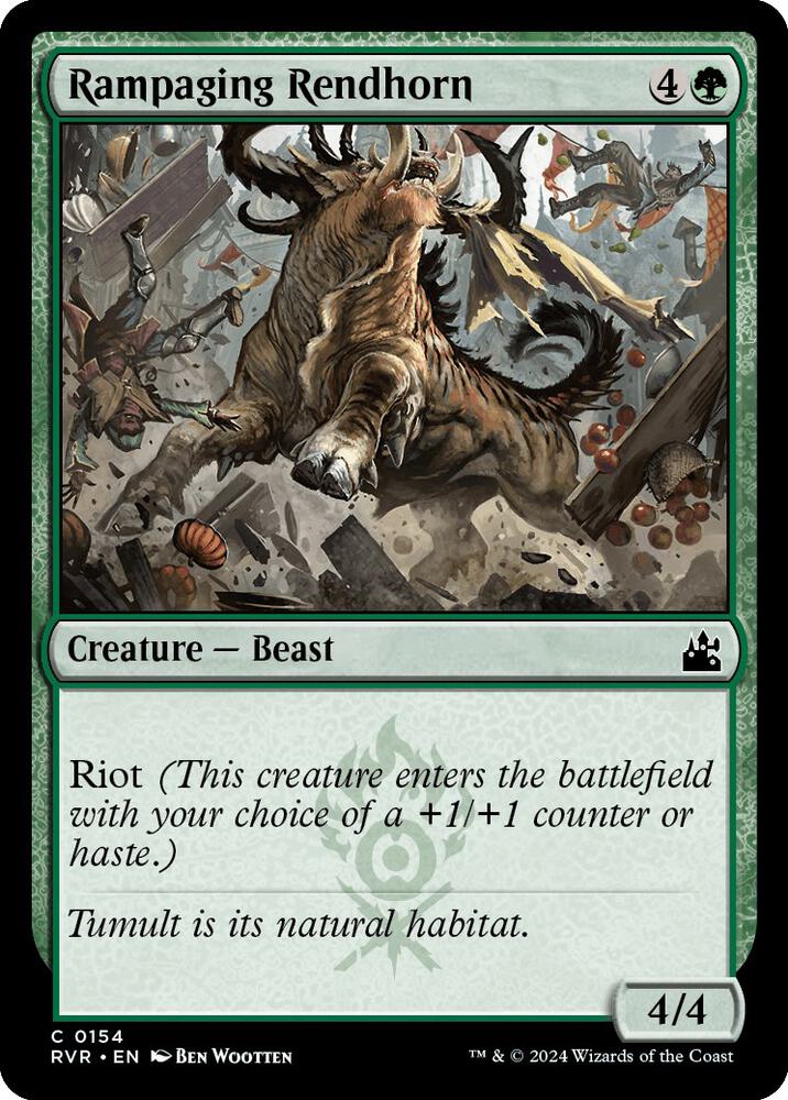 Rampaging Rendhorn (154) [Ravnica Remastered]