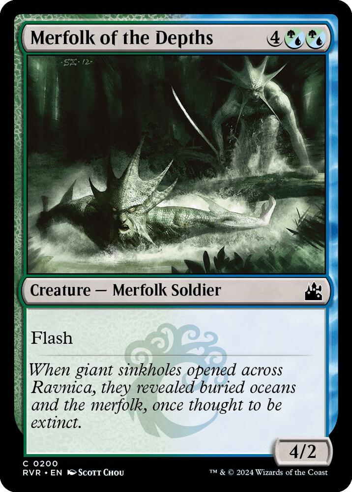 Merfolk of the Depths (200) [Ravnica Remastered]