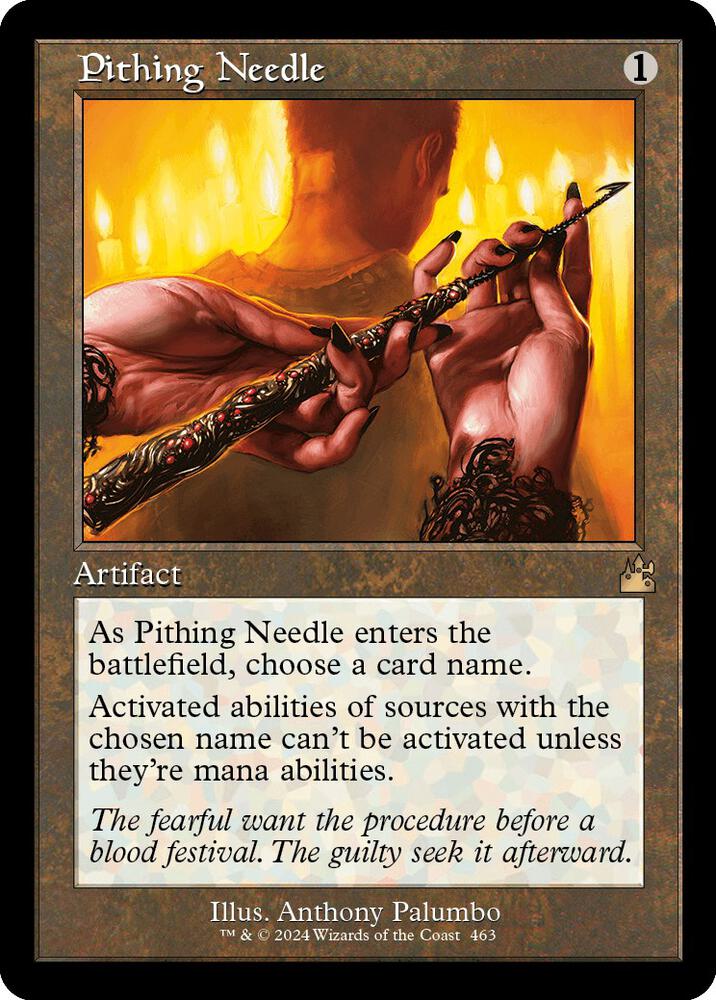 Pithing Needle (Retro Frame) (463) [Ravnica Remastered]
