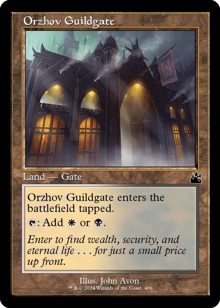 Orzhov Guildgate (Retro Frame) (406) [Ravnica Remastered]