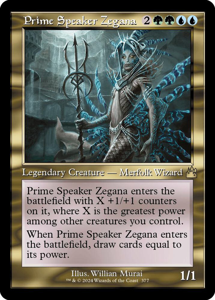 Prime Speaker Zegana (Retro Frame) (377) [Ravnica Remastered]