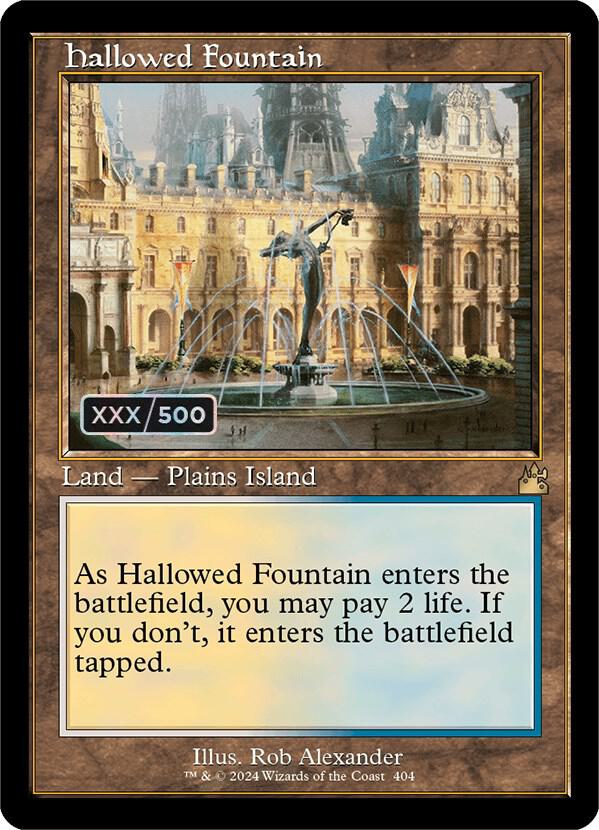 Hallowed Fountain (Retro Frame) (Serial Numbered) (404) [Ravnica Remastered]
