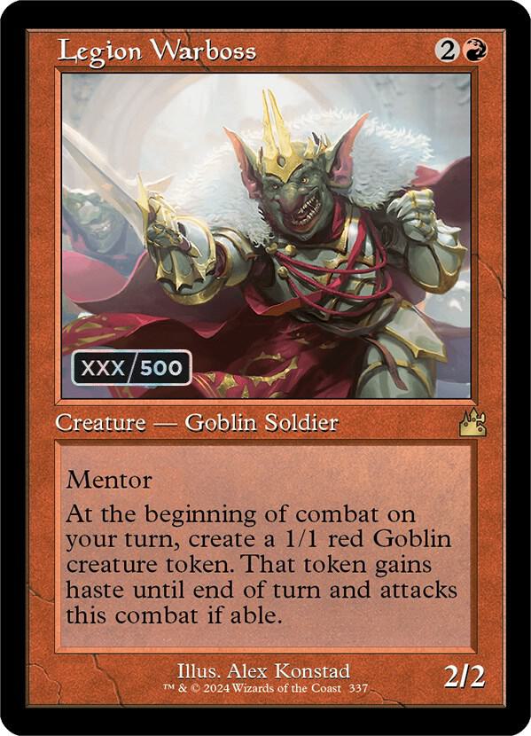 Legion Warboss (Retro Frame) (Serial Numbered) (337) [Ravnica Remastered]