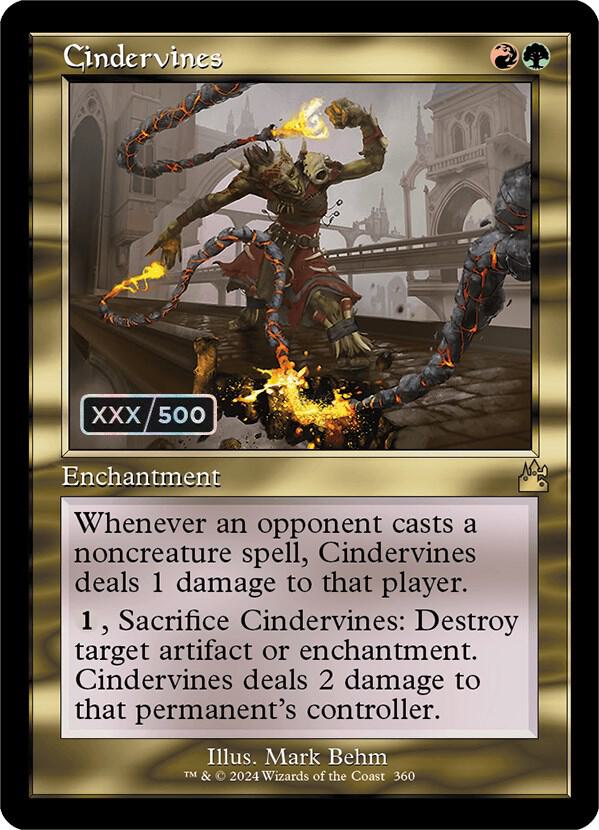 Cindervines (Retro Frame) (Serial Numbered) (360) [Ravnica Remastered]