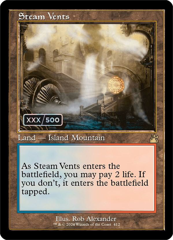 Steam Vents (Retro Frame) (Serial Numbered) (412) [Ravnica Remastered]