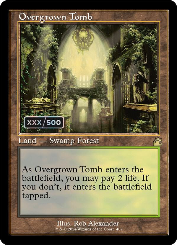 Overgrown Tomb (Retro Frame) (Serial Numbered) (407) [Ravnica Remastered]