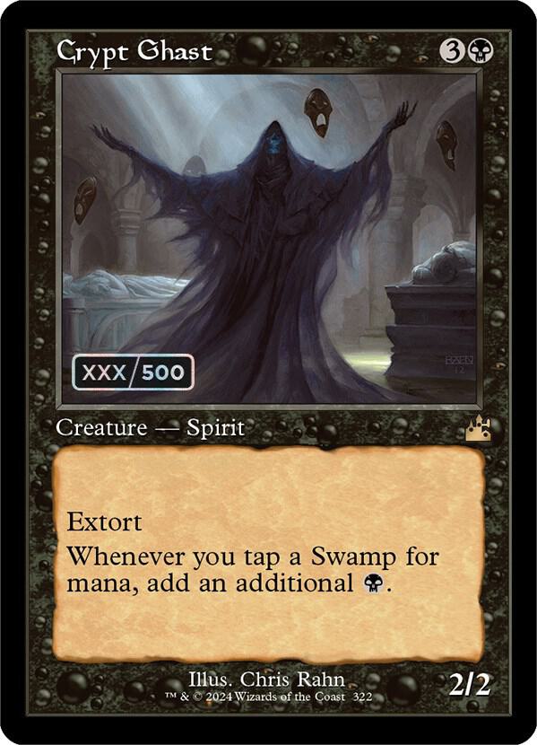 Crypt Ghast (Retro Frame) (Serial Numbered) (322) [Ravnica Remastered]