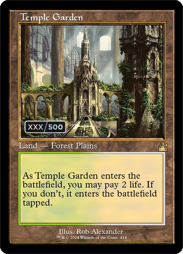 Temple Garden (Retro Frame) (Serial Numbered) (414) [Ravnica Remastered]