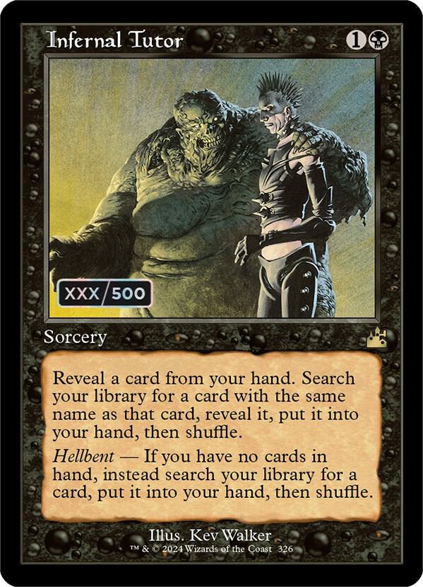 Infernal Tutor (Retro Frame) (Serial Numbered) (326) [Ravnica Remastered]