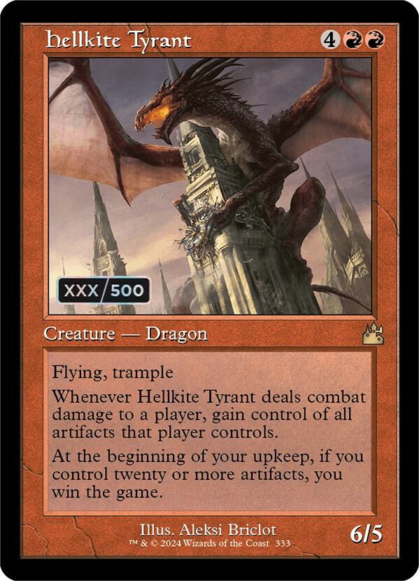 Hellkite Tyrant (Retro Frame) (Serial Numbered) (333) [Ravnica Remastered]