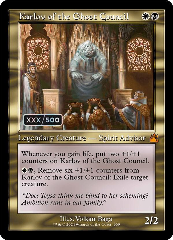 Karlov of the Ghost Council (Retro Frame) (Serial Numbered) (369) [Ravnica Remastered]