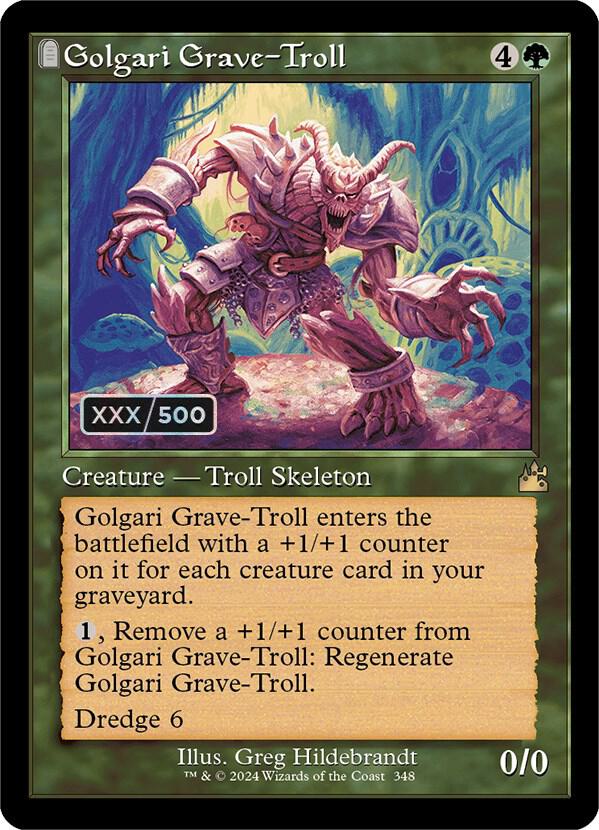 Golgari Grave-Troll (Retro Frame) (Serial Numbered) (348) [Ravnica Remastered]