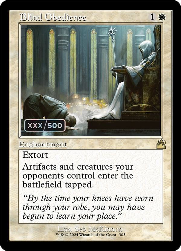 Blind Obedience (Retro Frame) (Serial Numbered) (303) [Ravnica Remastered]