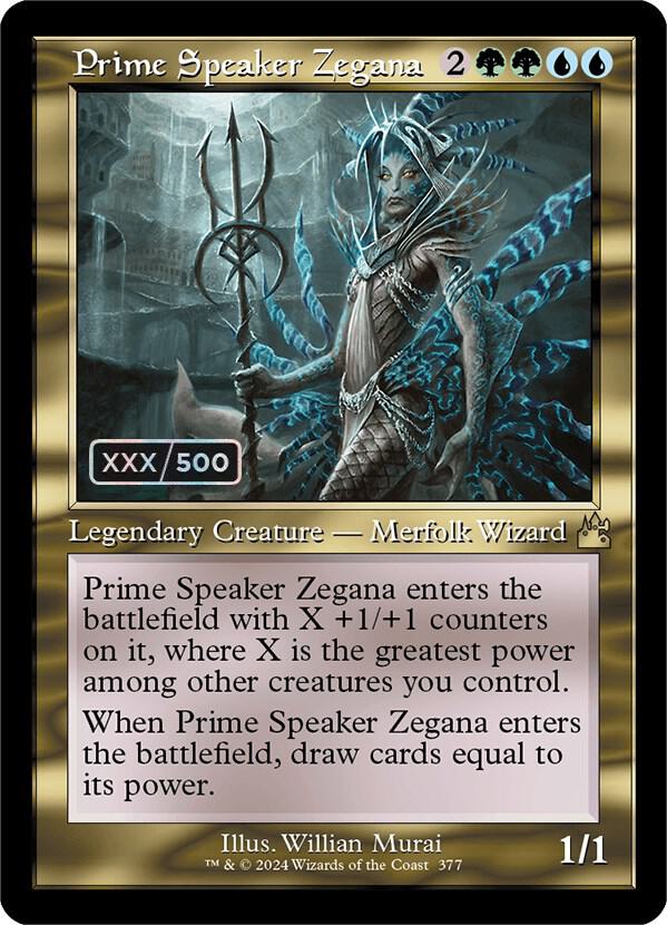 Prime Speaker Zegana (Retro Frame) (Serial Numbered) (377) [Ravnica Remastered]