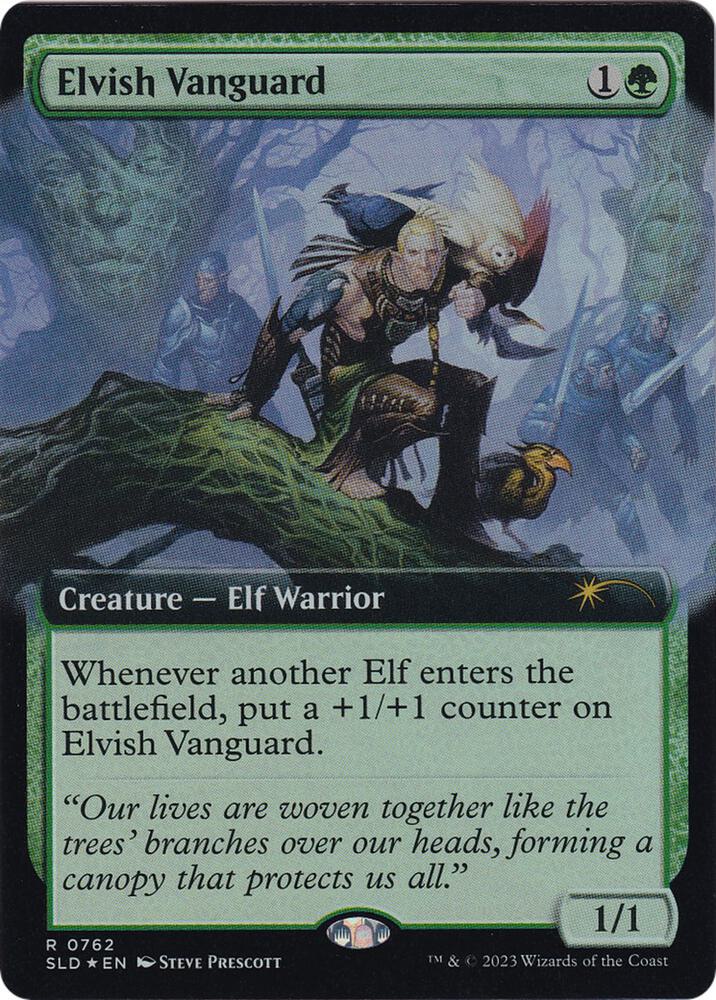 Elvish Vanguard (Extended Art) (762) [Secret Lair Drop] [Extended Art]