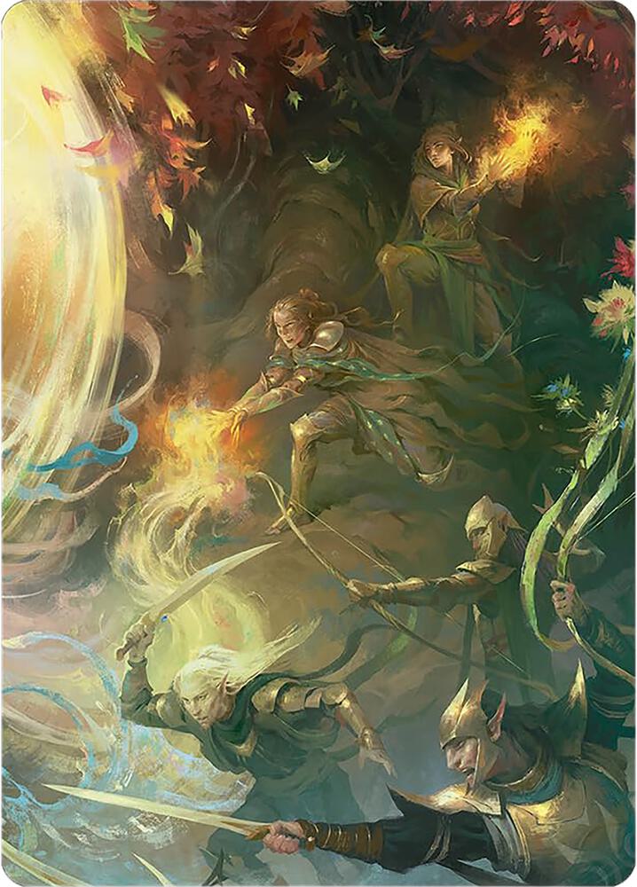 Rally the Galadhrim Art Card (9) [Universes Beyond: The Lord of the Rings: Tales of Middle-earth Art Series]