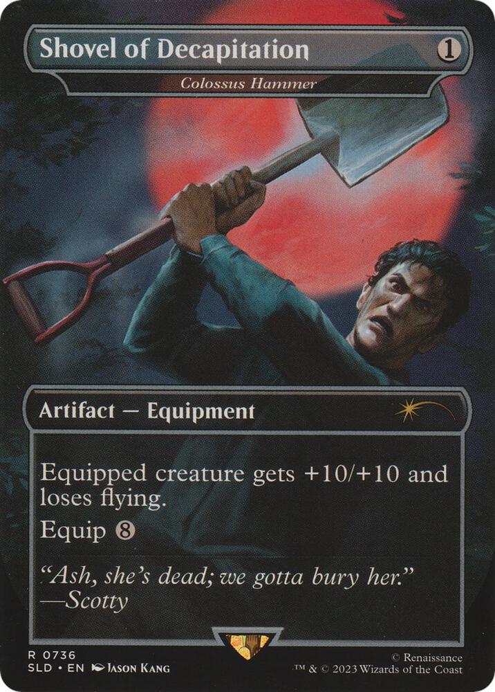 Shovel of Decapitation - Colossus Hammer (736) [Secret Lair Drop] [Borderless]