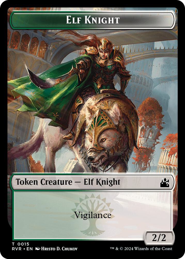 Elf Knight // Sphinx Double-Sided Token (15 // 17) [Ravnica Remastered]