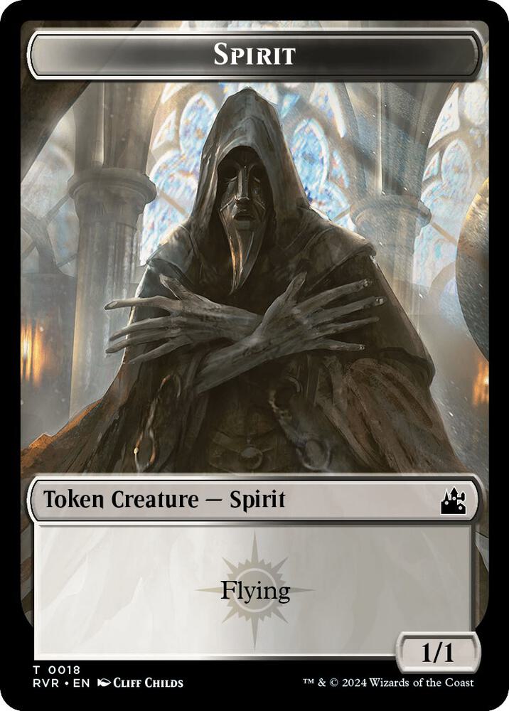 Spirit (0018) // Spirit (0004) Double-Sided Token (18 // 4) [Ravnica Remastered]