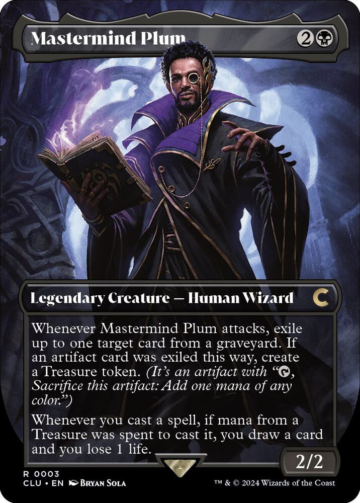 Mastermind Plum (Borderless) (3) [Ravnica: Clue Edition] [Borderless]