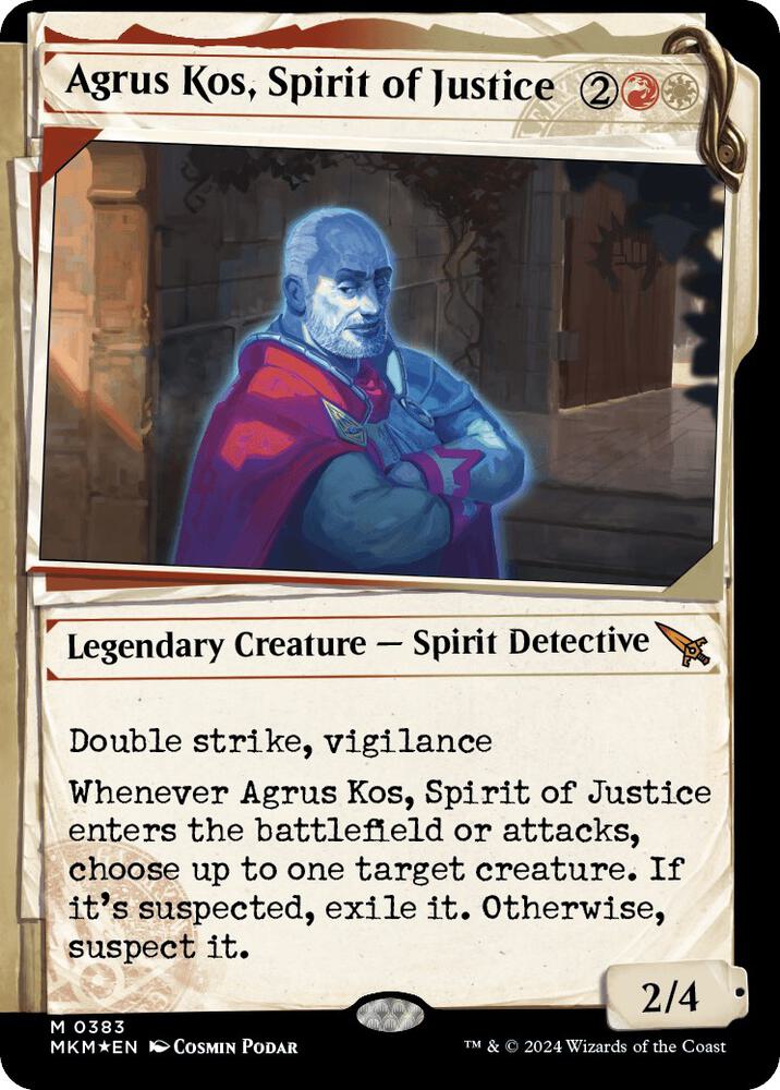 Agrus Kos, Spirit of Justice (Showcase) (Invisible Ink) (383) [Murders at Karlov Manor] [Showcase]