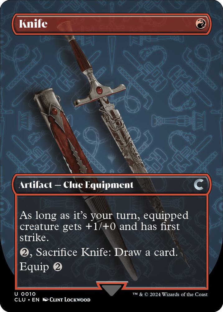 Knife (Borderless) (10) [Ravnica: Clue Edition] [Borderless]
