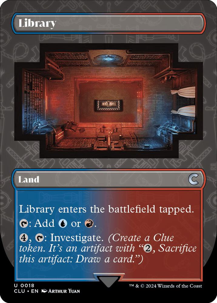 Library (Borderless) (18) [Ravnica: Clue Edition] [Borderless]