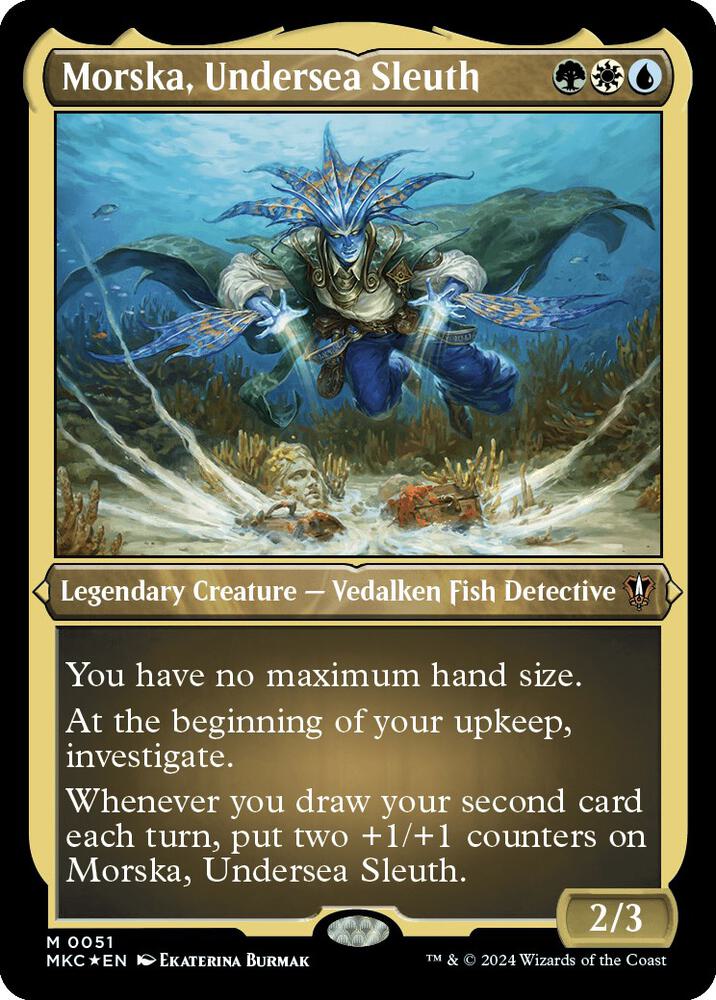 Morska, Undersea Sleuth (Display Commander) - Thick Stock (51) [Murders at Karlov Manor Commander]