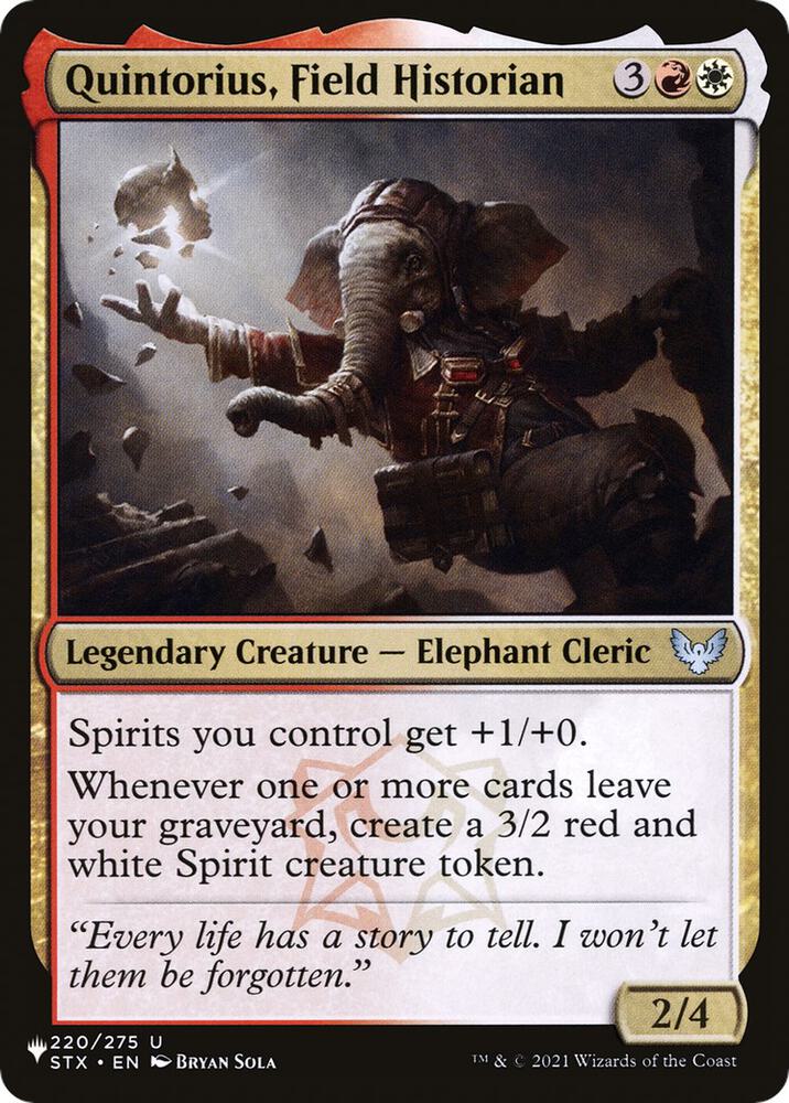 Quintorius, Field Historian (220/275) [The List]