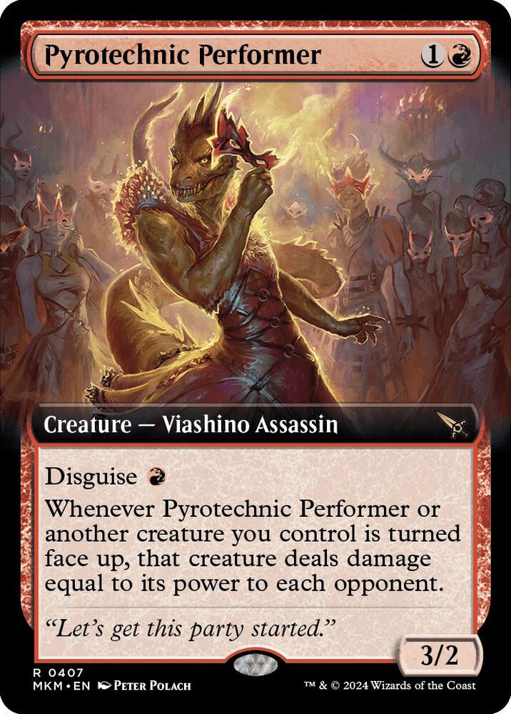Pyrotechnic Performer (Extended Art) (407) [Murders at Karlov Manor] [Extended Art]