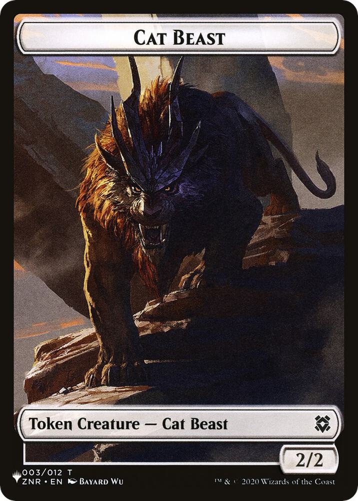 Cat Beast // Shapeshifter (002) Double-Sided Token (3 // 2) [The List]