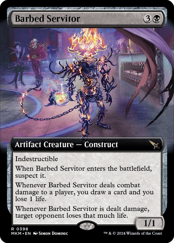 Barbed Servitor (Extended Art) (398) [Murders at Karlov Manor] [Extended Art]