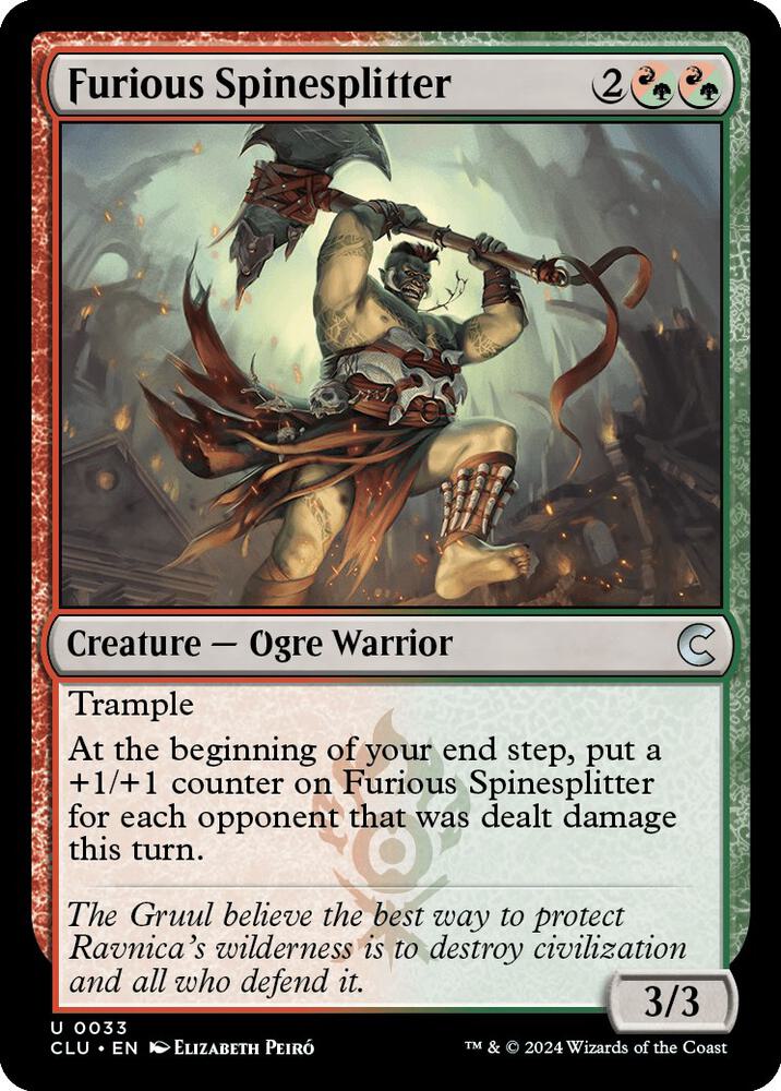 Furious Spinesplitter (33) [Ravnica: Clue Edition]
