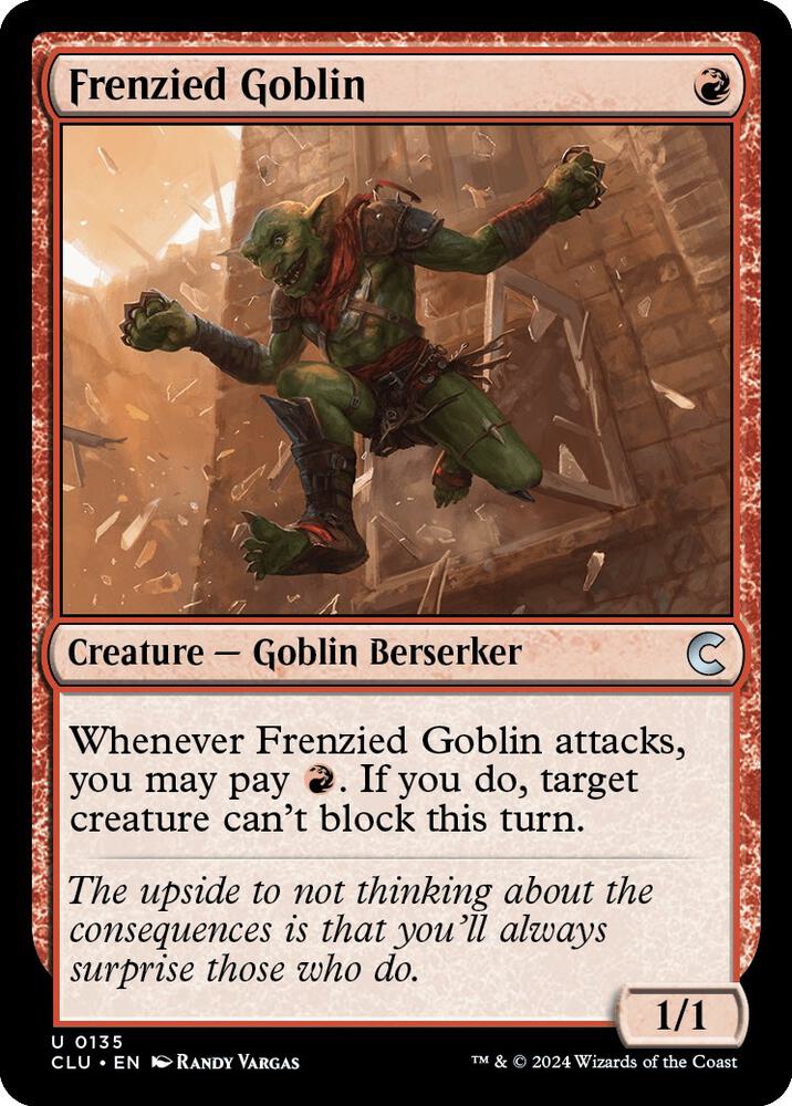 Frenzied Goblin (135) [Ravnica: Clue Edition]