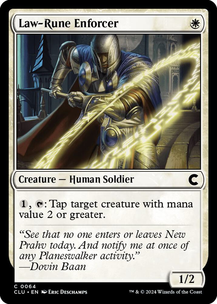 Law-Rune Enforcer (64) [Ravnica: Clue Edition]
