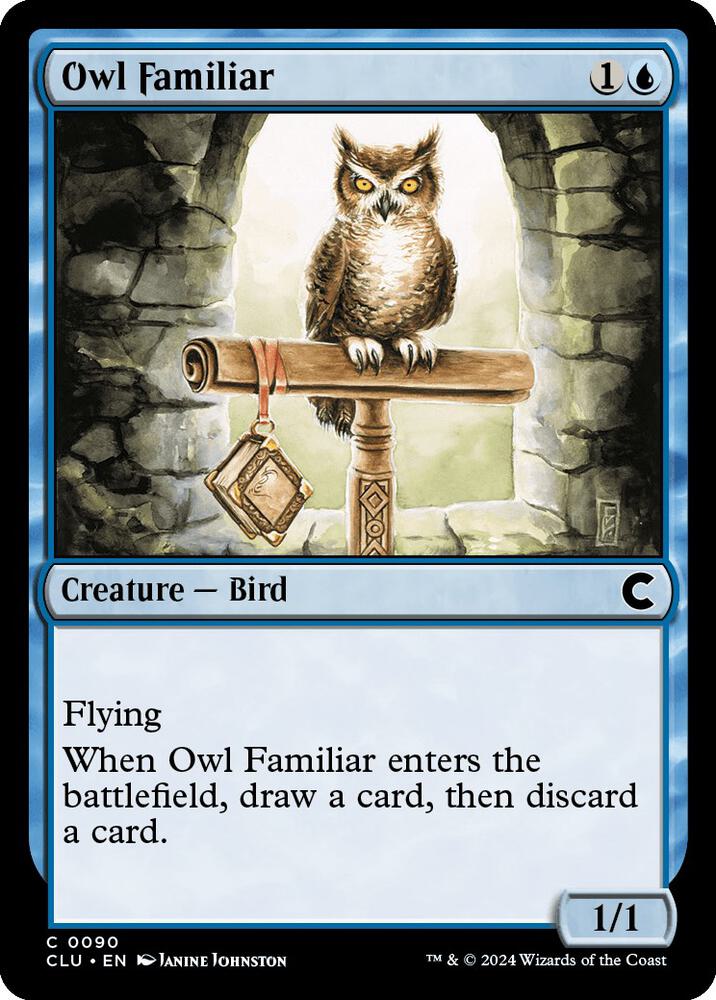 Owl Familiar (90) [Ravnica: Clue Edition]