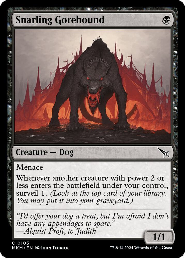 Snarling Gorehound (105) [Murders at Karlov Manor]
