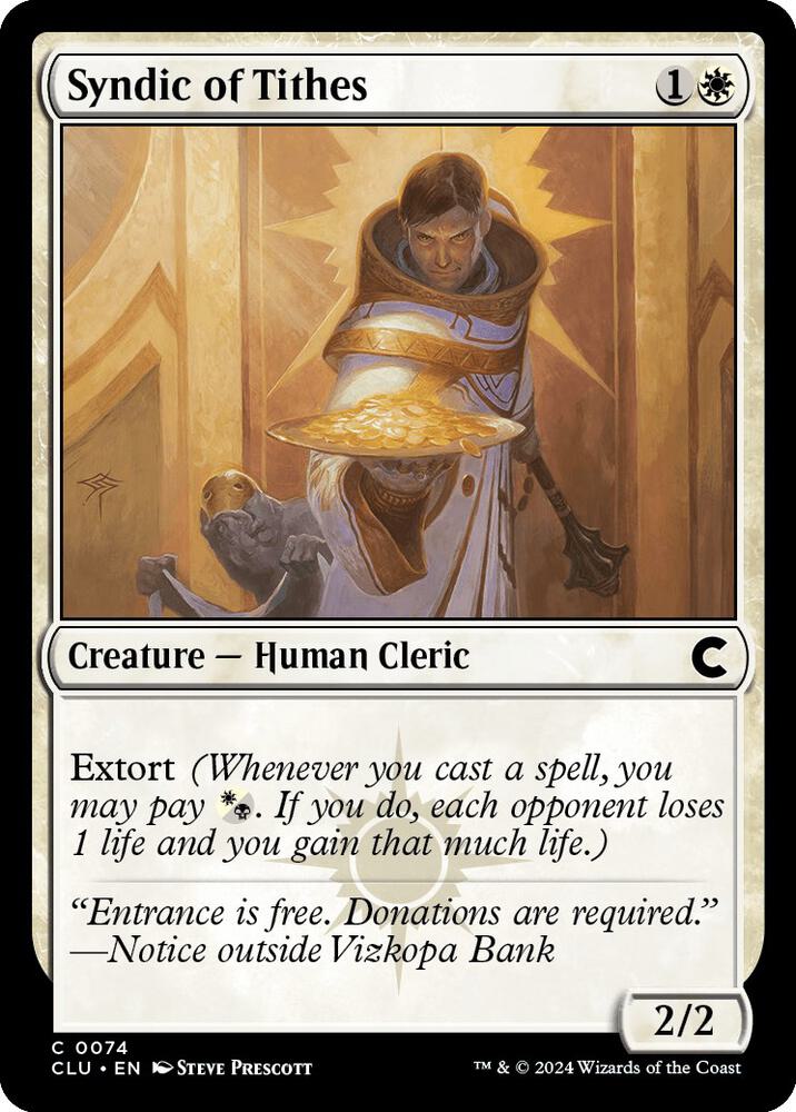Syndic of Tithes (74) [Ravnica: Clue Edition]
