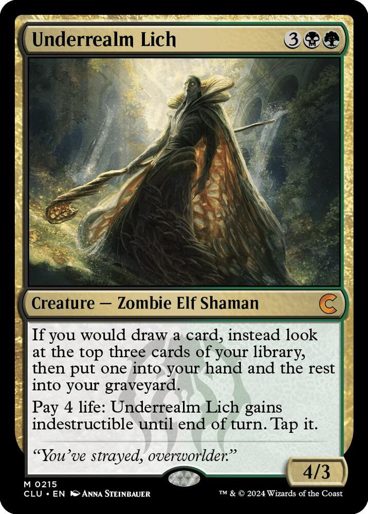 Underrealm Lich (215) [Ravnica: Clue Edition]