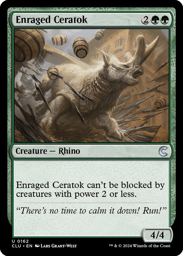 Enraged Ceratok (162) [Ravnica: Clue Edition]