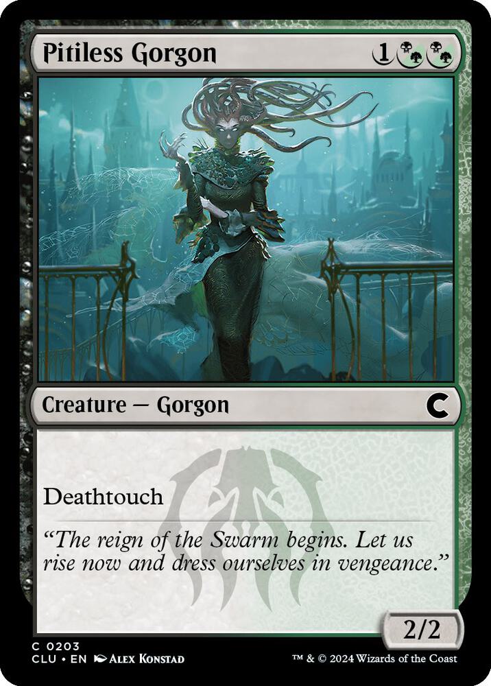 Pitiless Gorgon (203) [Ravnica: Clue Edition]