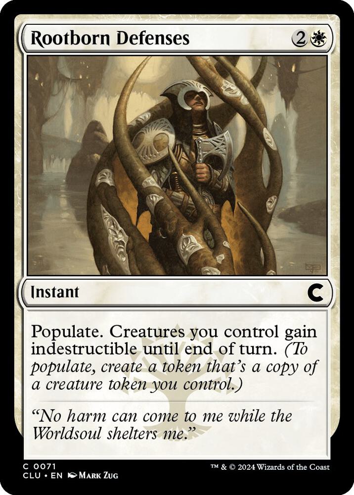Rootborn Defenses (71) [Ravnica: Clue Edition]